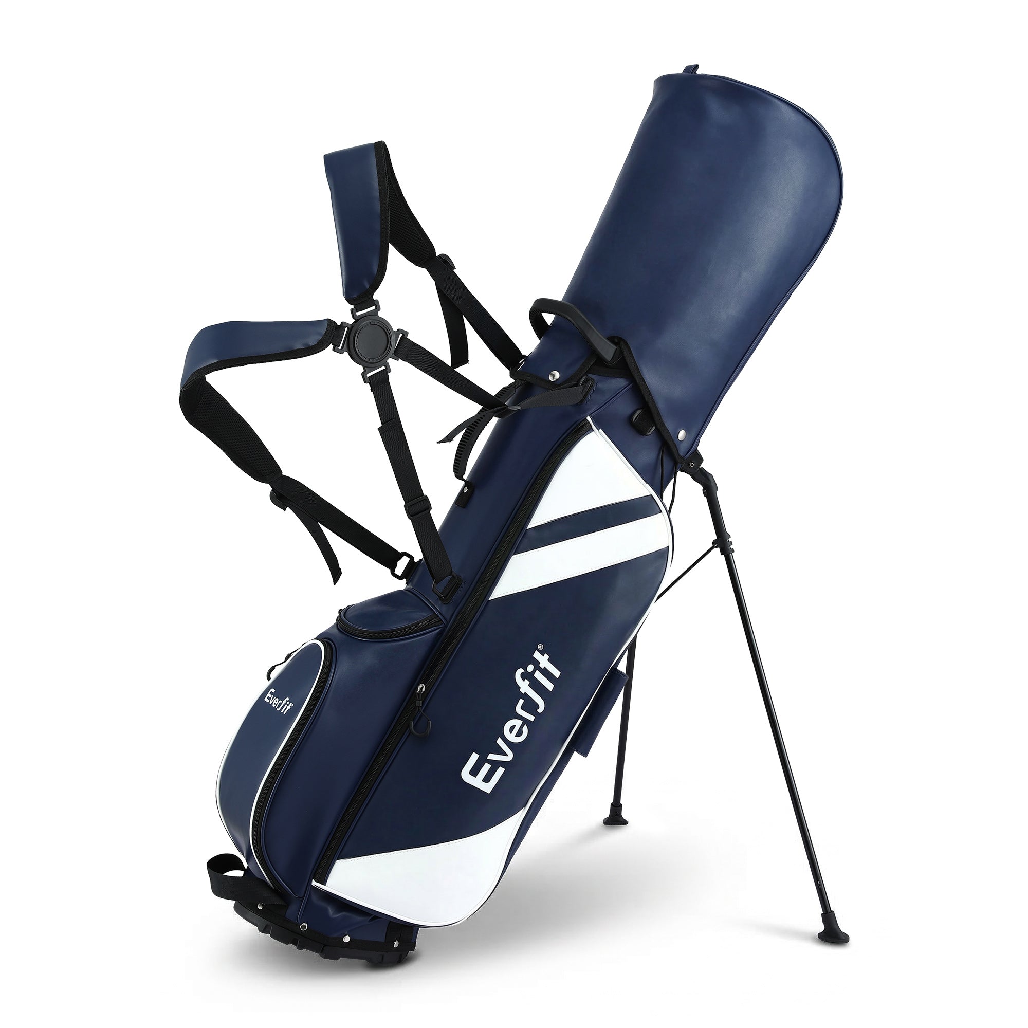 Everfit Golf Stand Bag Lightweight Carry Bag Dual Strap Club Divider Blue